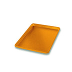 Thumbnail image #1 for Chicago Metallic Bakeware 40949 Quarter-Size Textured Anodized Aluminum Display Pan, Orange, Semi-Closed Rim, 9-7/16 x 12-15/16 in Case of 12