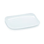 Thumbnail image #1 for G.E.T. Siciliano CS-6113-W White Rectangular Melamine Platter, 18" x 9-3/4" Case of 6