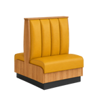 Thumbnail image #1 for ATSMFG ATS AT&S-ADD-KR42-6CH GR7 Karender Deuce Booth, single, 30" long x 42" high, 6-channel back, Upholstery and foam fitted over a computer-cut