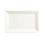 Thumbnail image #1 for Libbey Slate SL-26 Rectangular Porcelain Plate, 12 x 8 in, Ultra Bright White