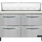 Thumbnail image #1 for Continental Refrigerator SW48N12C-D 48-Inch Two-Section Refrigerated Sandwich Prep Table with 4 Drawers and 12-Pan Top