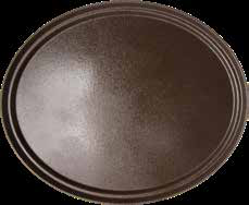Product image #2 for Carlisle Griptite 2 Oval Non-Skid Serving Tray, 24 x 19 Inches, Brown Fiberglass