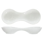 Thumbnail image #1 for International Tableware Bristol BL-975 2-Compartment Porcelain Dish, 9-7/8 x 3-1/2 in., Bright White 1 Dozen