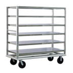 Thumbnail image #1 for New Age 98183 Queen Mary Banquet Cart with Push Handle, 6 Removable Stainless Steel Shelves, 65-1/2"W x 29"D x 66-3/4"H