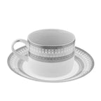 Thumbnail image #1 for Ten Strawberry Street Iriana IRIANA-9SLV China Coffee Cup and Saucer Set, 8 oz., Platinum Case of 24