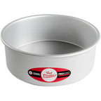 Thumbnail image #1 for JB Prince FATDAD M458 83 Round Anodized Aluminum Cake Pan, 8" Diameter x 3" Deep, Removable Bottom