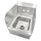 Thumbnail image #1 for IMC/Teddy CSW9-2S-SS Wall-Mounted Hand Sink, 12" x 14-1/2", with Faucet and Side Splashes