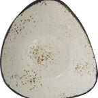 Thumbnail image #1 for International Tableware Splash™ SH-18-CR ™ Stoneware Organic Triangle Pasta/Salad Bowl, 7-1/8", 12.5 oz Case of 2 Dozen