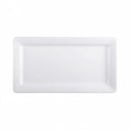 Thumbnail image #1 for G.E.T. Vogue - EGS M137RC-W Rectangular Melamine Serving Platter, White, 13" x 7" x 1-1/8" Case of 4