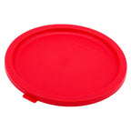 Thumbnail image #1 for Alegacy Foodservice Products PECR101519R Round Polycarbonate Storage Container Lid, Red, Fits 12, 18 & 20 qt Containers Case of 12