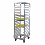 Thumbnail image #1 for SPG International Kelmax 4H0945 Mobile Aluminum Pan Rack, 18-Pan Capacity, 3-Inch Centers, End Loading
