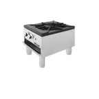 Thumbnail image #2 for Drago DRSPR1LP Single-Section Propane Stock Pot Range, Stainless Steel Front & Sides, Double-Ring Cast Iron Burners