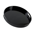 Thumbnail image #1 for Ten Strawberry Street Lacquer BLK-RD Round Black Serving Tray, 13-1/2" Case of 8