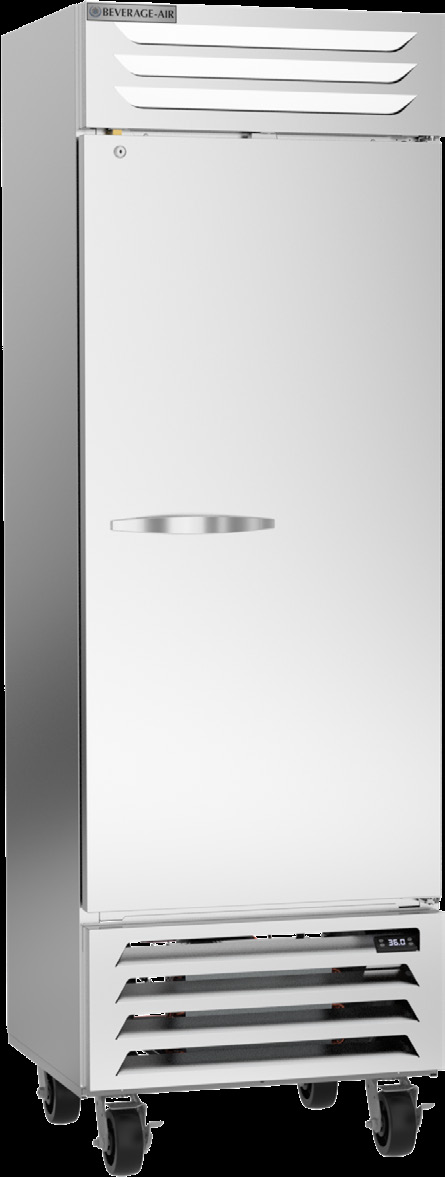 Product image #6 for Beverage-Air Vista® Series One-Section Bottom-Mount Reach-In Refrigerator, 19.08 Cu. Ft., Solid Door