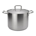 Thumbnail image #1 for Browne USA Foodservice Elements 5733924 24 Qt Stainless Steel Stock Pot with Self-Basting Cover, Induction Ready