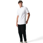 Thumbnail image #1 for Chef Works BCSZ009T-WHT-3XT Tall White Chef Coat, Short Sleeve, Zipper Closure, Poly/Cotton, Size 3XT