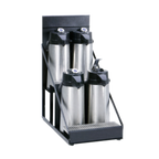 Thumbnail image #1 for Curtis CAR-4-BLK 4-Position Two-Level Step-Up Airpot Rack with Removable Drip Tray, Black