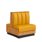 Thumbnail image #1 for ATSMFG ATS AT&S-ADD-KR36-6CH GR6 Karender Deuce Booth, single, 30" long x 36" high, 6-channel back, Upholstery and foam fitted over a computer-cut