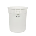 Thumbnail image #1 for CAC China TCNC-10W 10-Gallon Round White Plastic Trash Can Without Lid