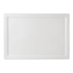 Thumbnail image #1 for Tuxton China Napa ABU-554 Rectangular Ceramic Plate, 15-1/2" x 11", Pearl White Case of 6