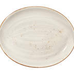 Thumbnail image #1 for Vertex China London Terra LTP-13 China Platter, 11-Inch Oval, Coupe Rim, Hand Painted, Pearl 1 Dozen
