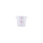 Thumbnail image #1 for CAC China FS2P-1T Round Polypropylene Food Storage Container, 1 qt., Translucent Case of 48