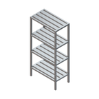 Thumbnail image #1 for Renfro Industries Inc. RISTAFCSR36204 Heavy-Duty All-Welded Channel Shelving Unit, 36"W x 20"D x 72"H, 4-Shelf