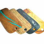 Thumbnail image #2 for G.E.T. Lapis LP204 Rectangular Melamine Serving Board, 15 x 8-3/4 in, Cherry with Turquoise Case of 12