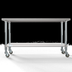 Thumbnail image #5 for KoolMore 60-Inch x 30-Inch 18-Gauge 304 Stainless Steel Commercial Work Table with Undershelf and Locking Casters