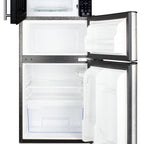 Thumbnail image #2 for Summit Commercial MRF34BSSA Microwave-Refrigerator Combo, 2.4 cu. ft., Black, Reversible Door, 700W Microwave