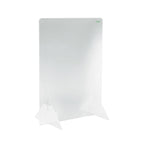Thumbnail image #1 for CAC China SHLD-2432N Self-Standing Acrylic Sneeze Guard, 24"W x 32"H, Clear, Windowless