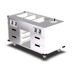 Thumbnail image #1 for Lakeside Manufacturing Serve All 6750 Mobile Food Station, 62"W, 3 Dry-Heat Wells, Heated Soup Well, Chilled and Dry Storage Drawers