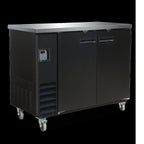 Thumbnail image #5 for Serv-Ware BB2-24-HC 49-Inch 2-Door Back Bar Bottle Cooler, 10 Cu. Ft., Black Exterior, Stainless Steel Top and Interior