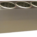 Thumbnail image #1 for Steril-Sil Company CC-LTC-5BR Countertop 5-Hole In-Line Bottle Rail, Insulated/Ice-Cooled, 304 Stainless Steel