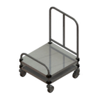 Thumbnail image #1 for Dinex DXP7201 Open Stainless Steel Single-Stack Tray Cart for 16" x 22" Trays