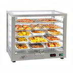 Thumbnail image #1 for Equipex LLC Roller Grill WD780S-3 3-Tier Warming Display, Stainless Steel & Glass, Full-Size Sheet Pan Capacity