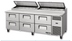 Thumbnail image #6 for True 93.5-Inch 3-Section Pizza Prep Table with 6 Drawers and Self-Contained Refrigeration