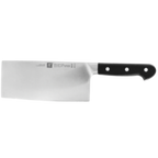 Thumbnail image #1 for Zwilling J.A. Henckels Pro 1002849 7-Inch Chinese Chef's Knife, High-Carbon Stainless Steel Blade, Black Polymer Handle