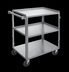 Thumbnail image #6 for Channel Stainless Steel 3-Shelf Utility/Bussing Cart, 31 x 19 x 34 Inches, 350 lb Capacity
