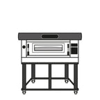 Thumbnail image #1 for Moretti Forni AMALFI AMA0A01S Electric Deck Pizza Oven with Stand, 26" x 41" Deck, 840°F, 7.7kW, 208V/60/3-Phase