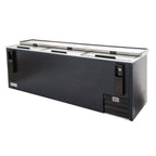 Thumbnail image #2 for Empura Refrigeration E-KBC-95 Bottle Cooler, 95.3"W, 29 cu. ft., 3 Solid Sliding Doors, Black