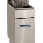 Thumbnail image #5 for Imperial (Middleby) IRF-40 40 lb Gas Range-Match Floor Fryer with Millivolt Controls and Stainless Steel Fry Pot