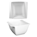 Thumbnail image #1 for International Tableware Pacific PC-24 Square Porcelain Asian Soup Bowl, 26 oz, Embossed, 5-5/8 x 5 x 3-1/2 in 1 Dozen