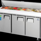 Thumbnail image #5 for Everest Refrigeration EPR3 Three-Section Sandwich Prep Table, 71-1/8" Wide, 21 Cu. Ft., 18 1/6-Size Pan Capacity