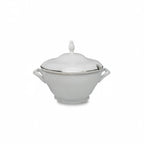 Thumbnail image #1 for Kadra Kitchenware Vikko Luxe VL-4927-STS Soup Tureen, 2.7 qt, White & Silver (Bernadotte) Case of 2