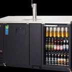 Thumbnail image #5 for Everest Refrigeration EBD3-BBG Two-Section Back Bar and Direct Draw Keg Refrigerator, 68-Inch, 24 Cu. Ft., Single Faucet, Black
