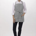 Thumbnail image #2 for Chef Works F10 -GRY-0 Bib Apron, 24"L x 27-1/2"W, Adjustable Neck Buckle, 3 Pockets, 65/35 Poly/Cotton, Gray