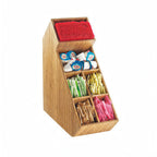 Thumbnail image #1 for Cal-Mil Bamboo 2052-60 6-Section Stir Stick & Condiment Organizer with Removable Divider