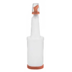 Thumbnail image #1 for Alegacy Foodservice Products PQ4OR 32 oz Orange Polyethylene Pourer with Free-Flow Spout, Base & Protective Cap Case of 12
