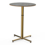 Thumbnail image #1 for Steelite Mogogo, Polo MGCPBR01GBXX Round Pedestal Bar Table, 30" Diameter x 42"H, Laminate Wood Top with Shelf